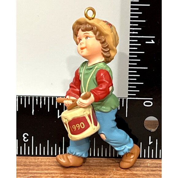 HANDCRAFTED 1990 HALLMARK KEEPSAKE ORNAMENT QX523-3 LITTLE DRUMMER BOY - Picture 4 of 6